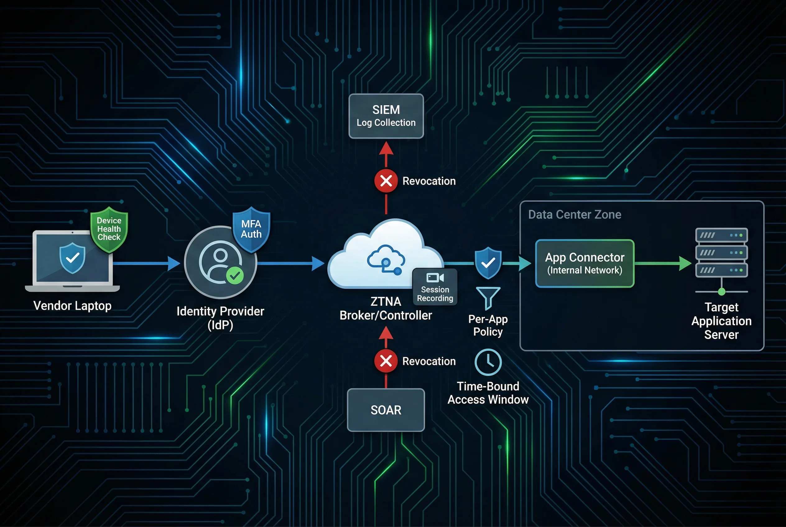 ZTNA Vendor Access Flow Diagram